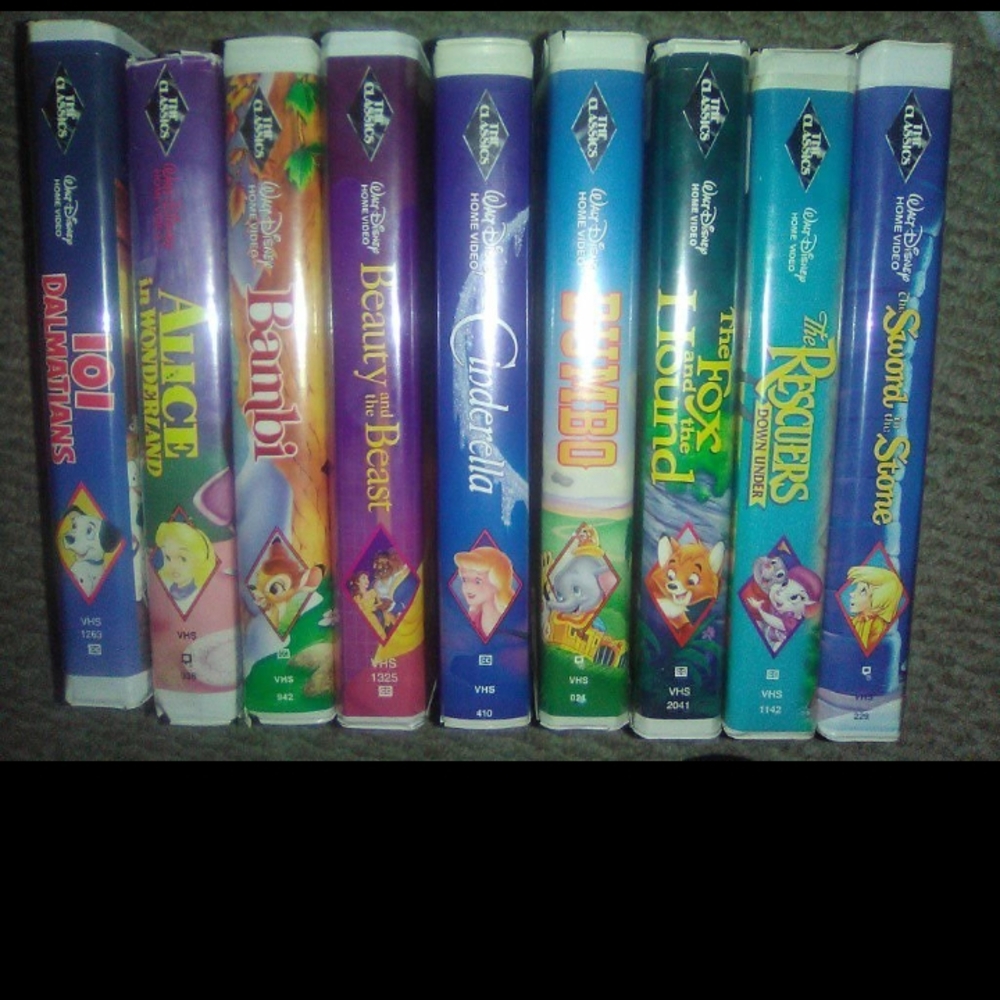 16 Disney VHS Bundle Most Black Diamond